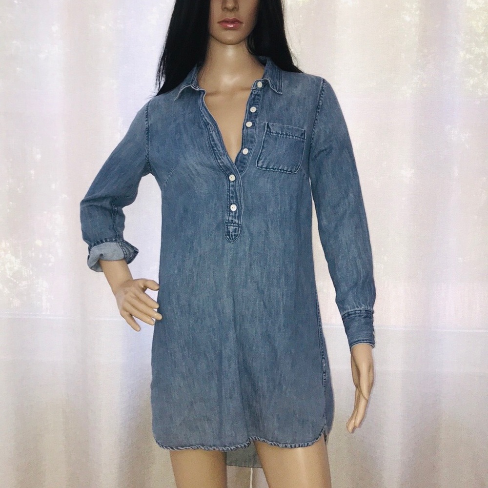 J. Crew button down denim shirt/tunic